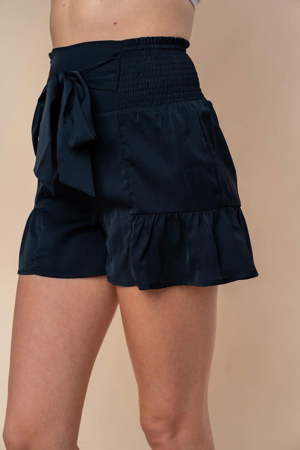 White Birch Full Size High Waisted Smocked Shorts - Clothes For Her Online Store