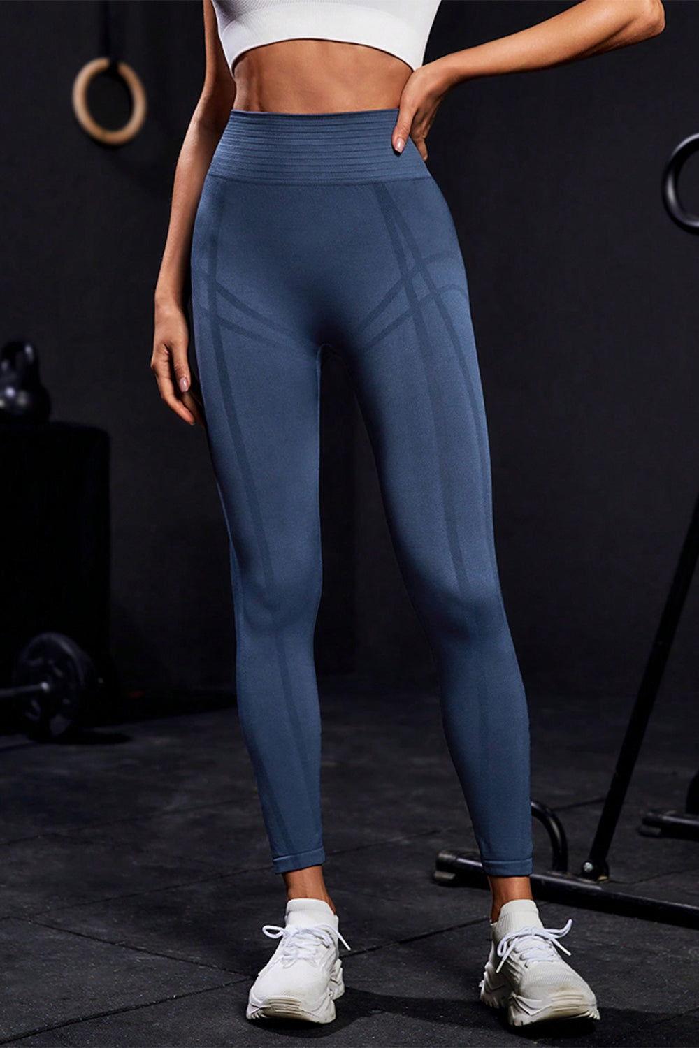 Wide Waistband High Waist Active Leggings - Clothes For Her Online Store