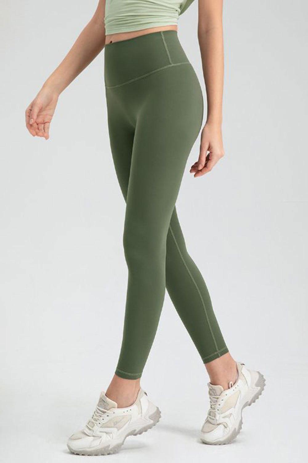Wide Waistband High Waist Sport Leggings - Clothes For Her Online Store