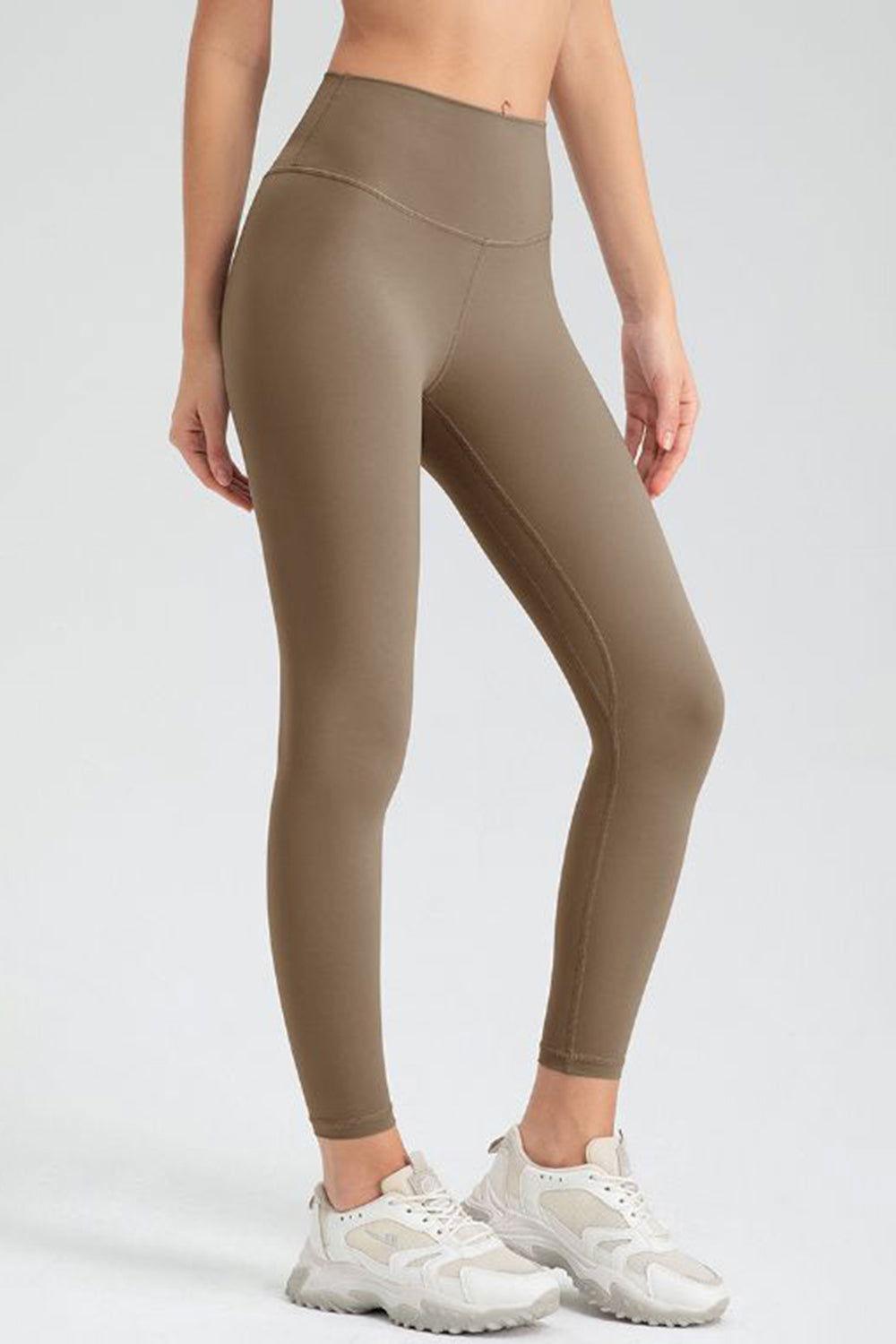 Wide Waistband Slim Fit Active Leggings - Clothes For Her Online Store