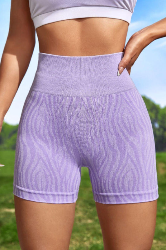 Wide Waistband Slim Fit Active Shorts - Clothes For Her Online Store