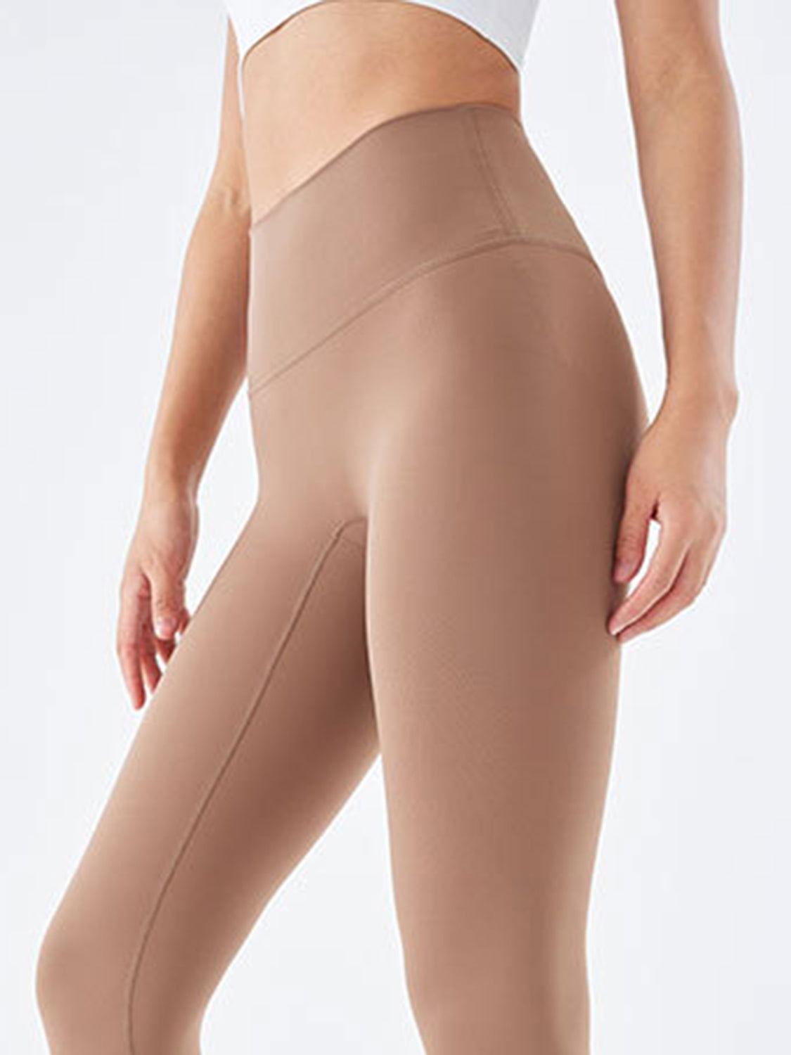 Wide Waistband Sports Leggings - Clothes For Her Online Store