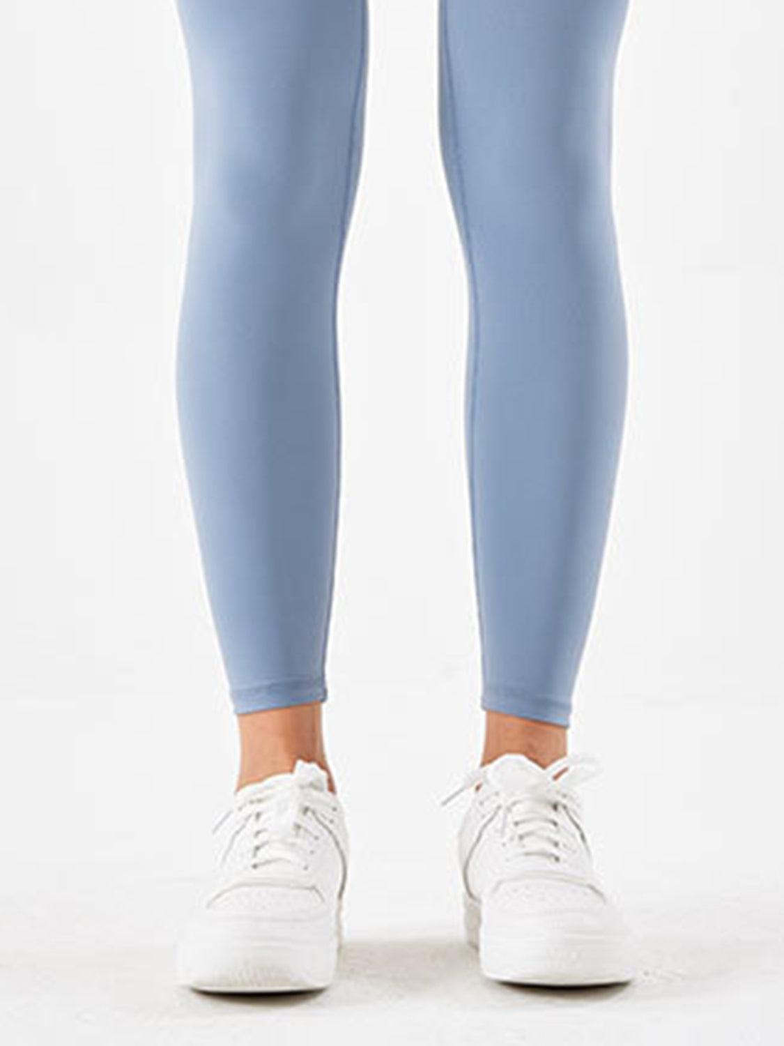Wide Waistband Sports Leggings - Clothes For Her Online Store