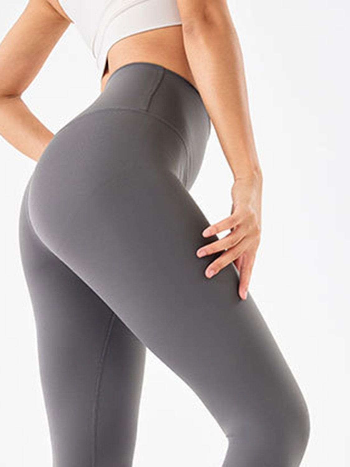 Wide Waistband Sports Leggings - Clothes For Her Online Store