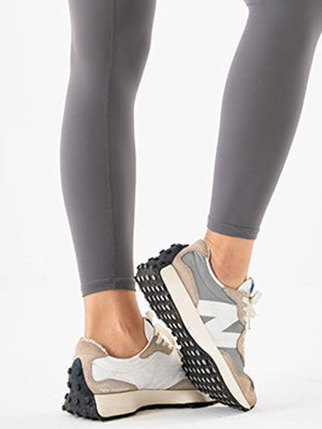 Wide Waistband Sports Leggings - Clothes For Her Online Store