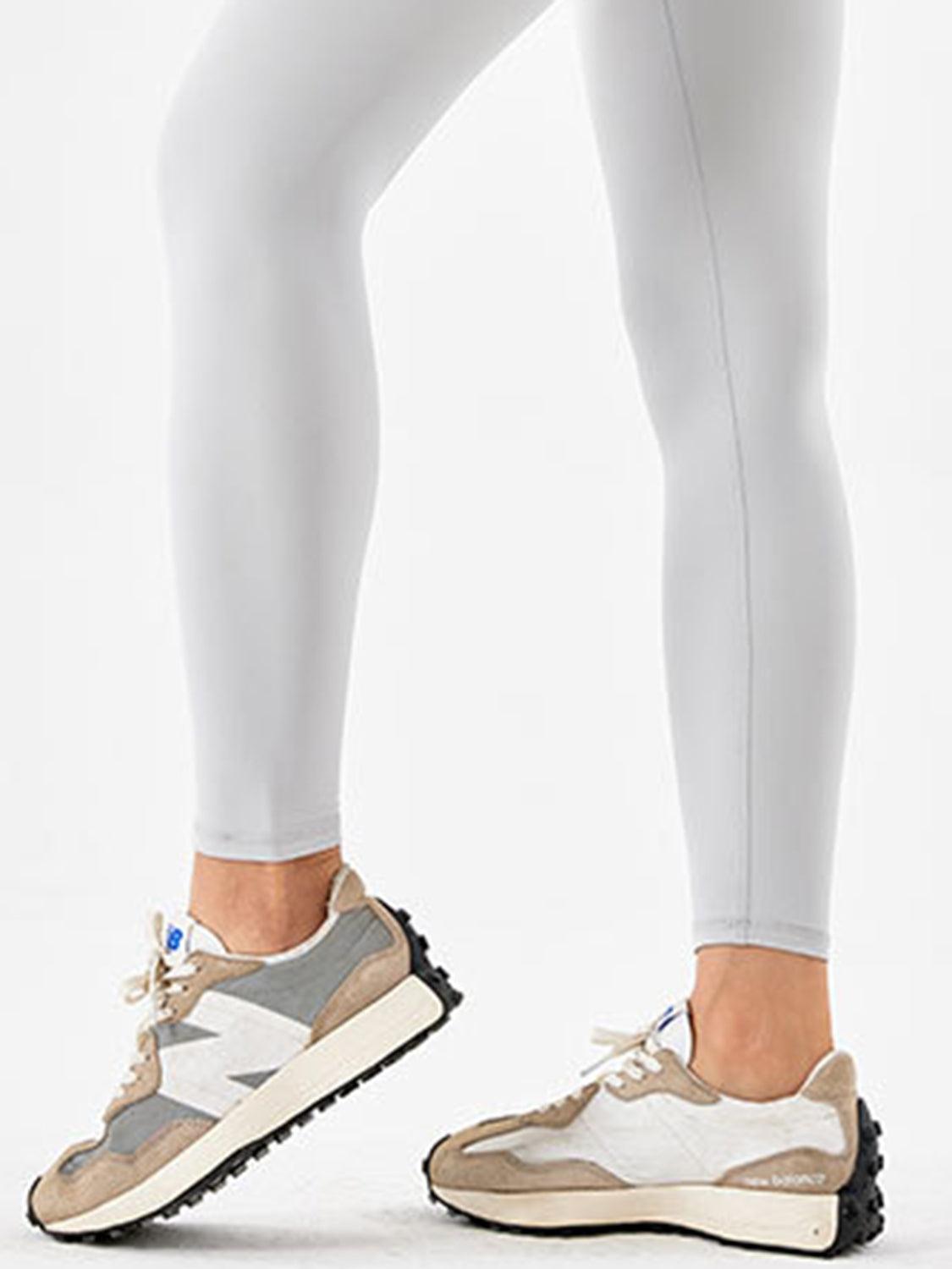 Wide Waistband Sports Leggings - Clothes For Her Online Store