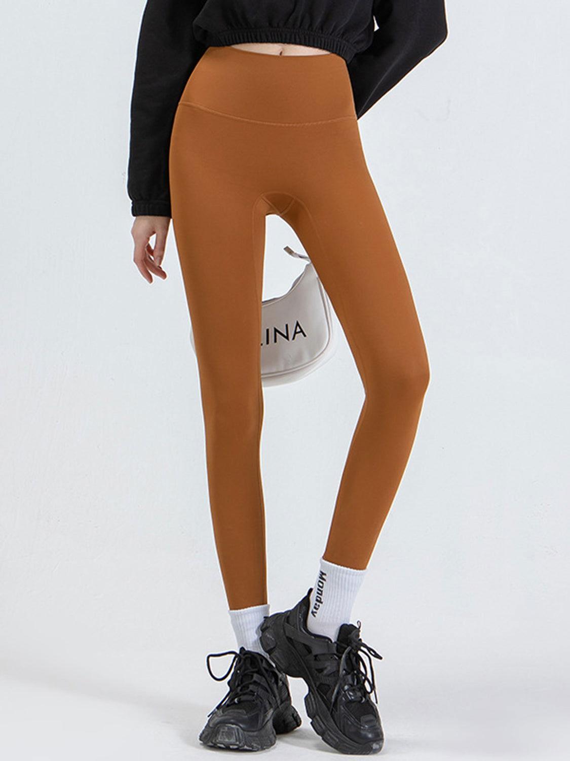 Wide Waistband Sports Leggings - Clothes For Her Online Store