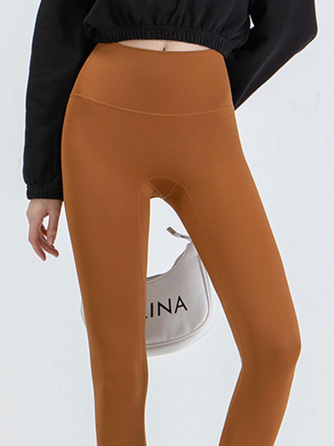 Wide Waistband Sports Leggings - Clothes For Her Online Store