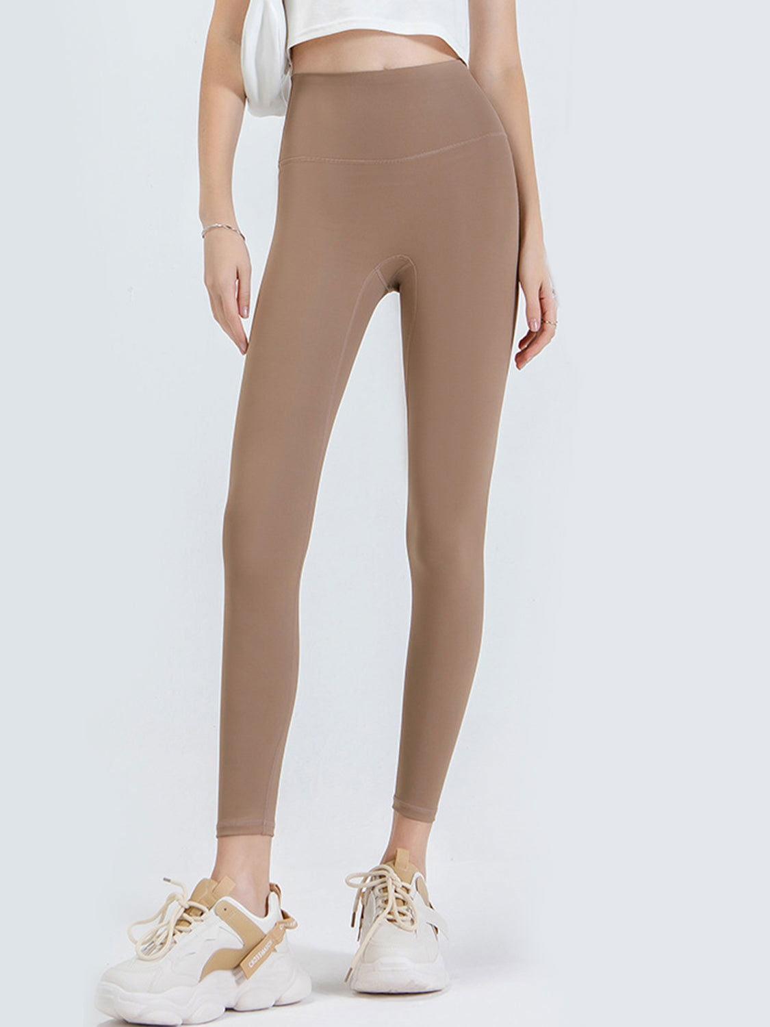 Wide Waistband Sports Leggings - Clothes For Her Online Store