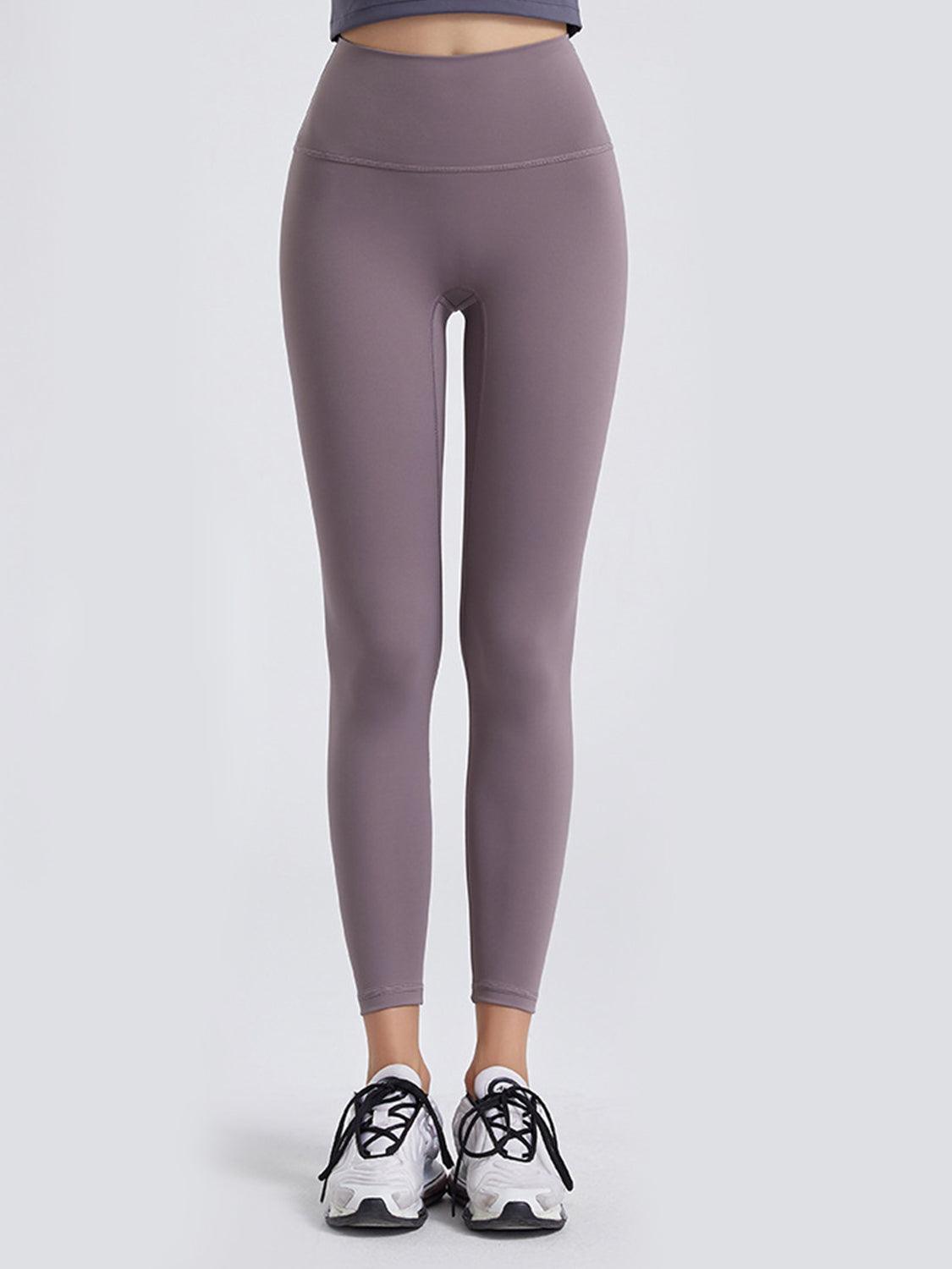 Wide Waistband Sports Leggings - Clothes For Her Online Store