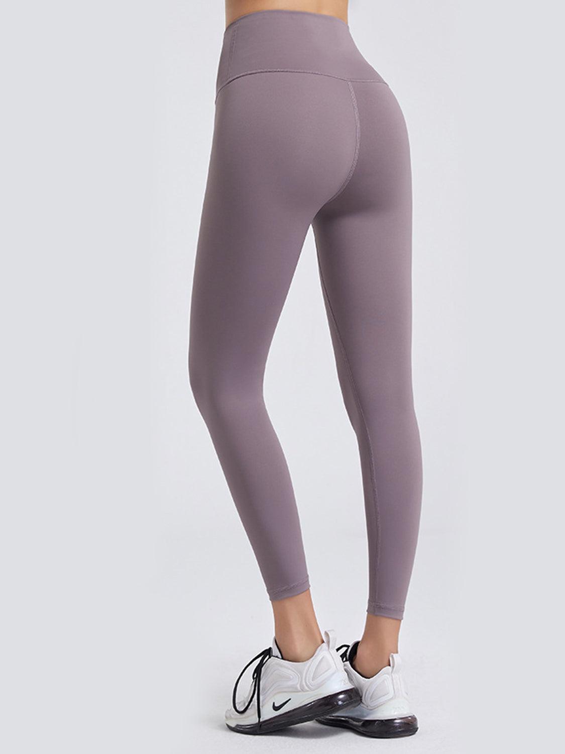 Wide Waistband Sports Leggings - Clothes For Her Online Store