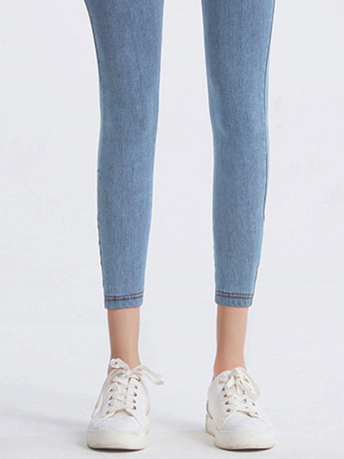 Wide Waistband Sports Leggings - Clothes For Her Online Store