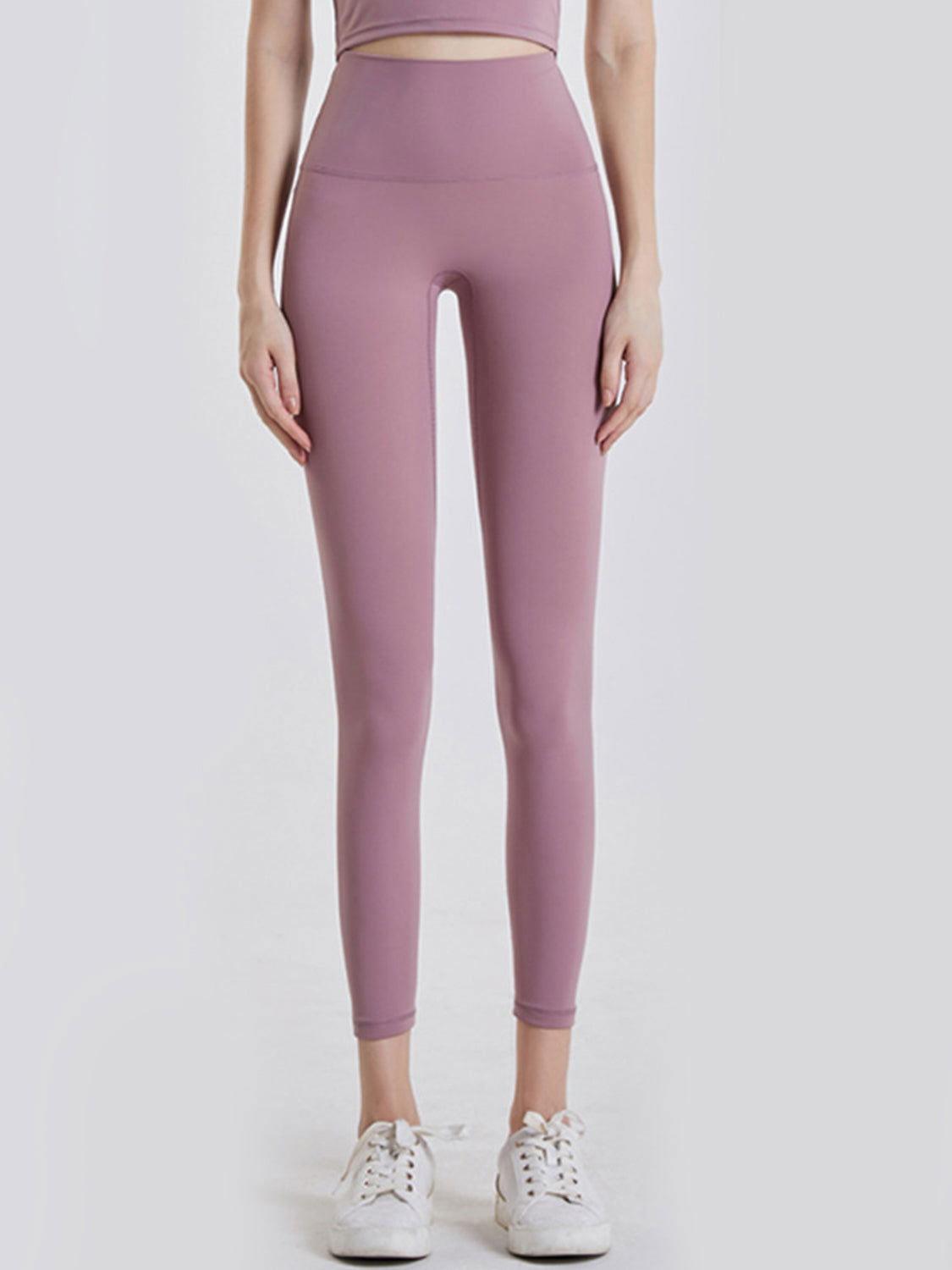 Wide Waistband Sports Leggings - Clothes For Her Online Store