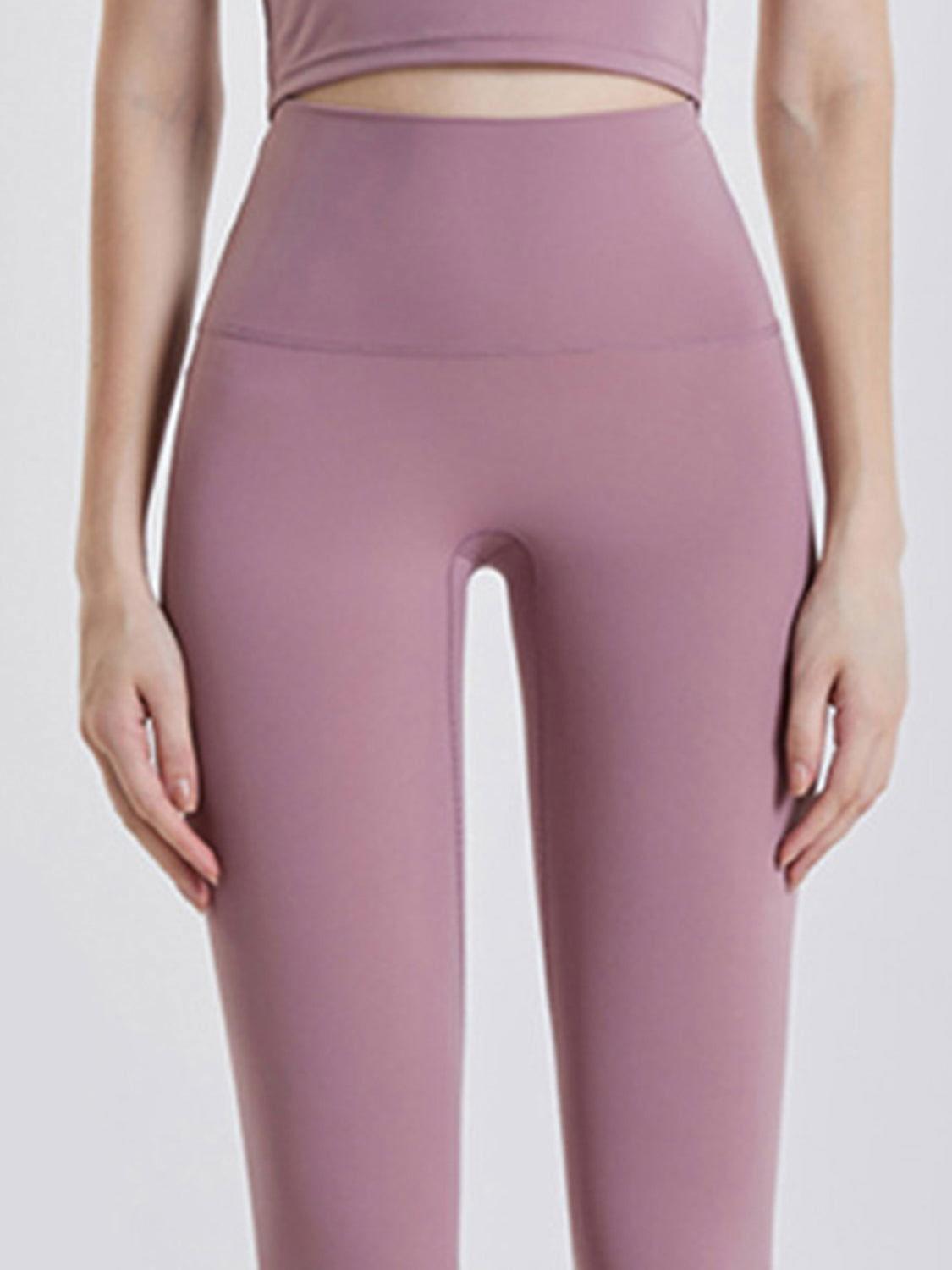 Wide Waistband Sports Leggings - Clothes For Her Online Store