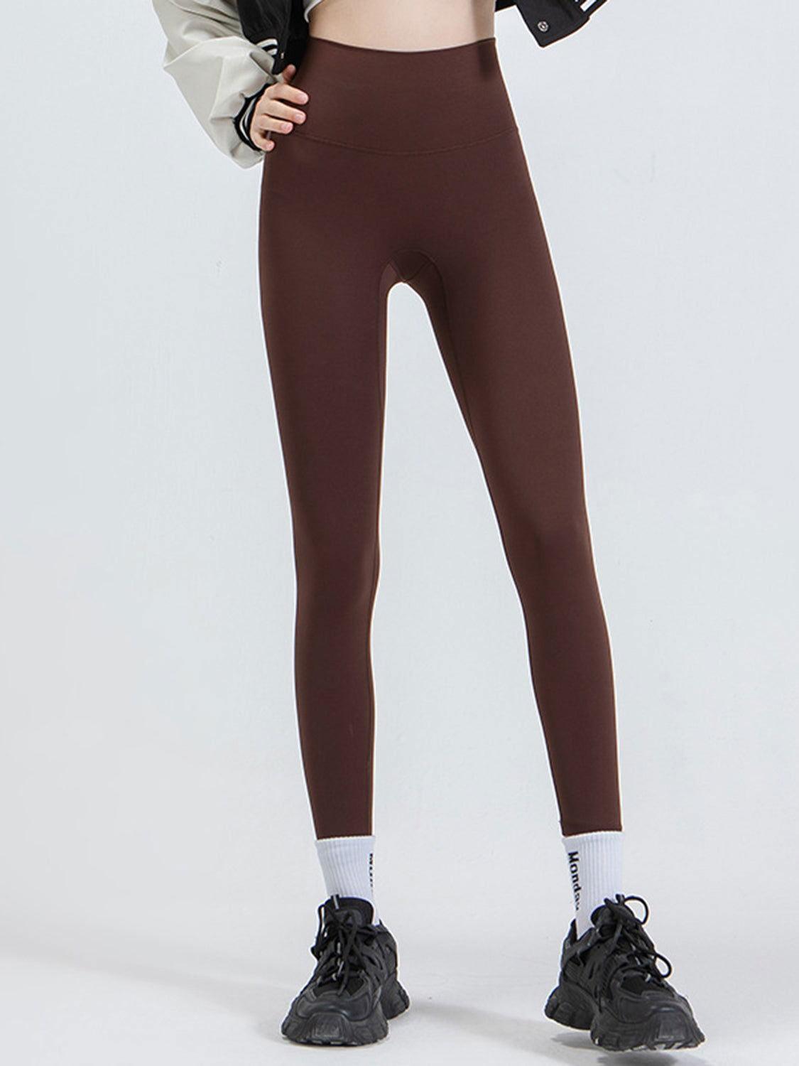 Wide Waistband Sports Leggings - Clothes For Her Online Store