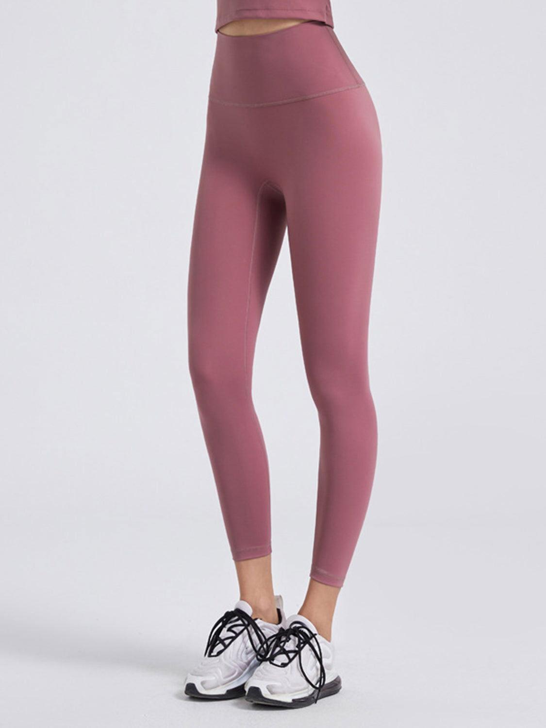 Wide Waistband Sports Leggings - Clothes For Her Online Store