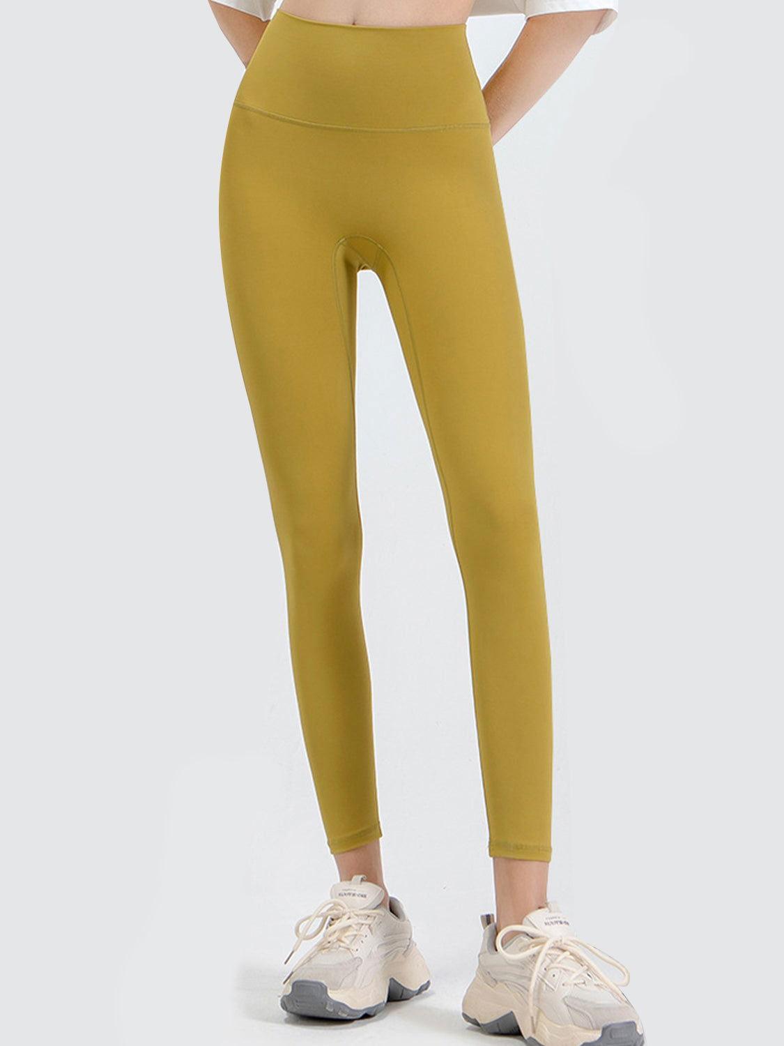 Wide Waistband Sports Leggings - Clothes For Her Online Store