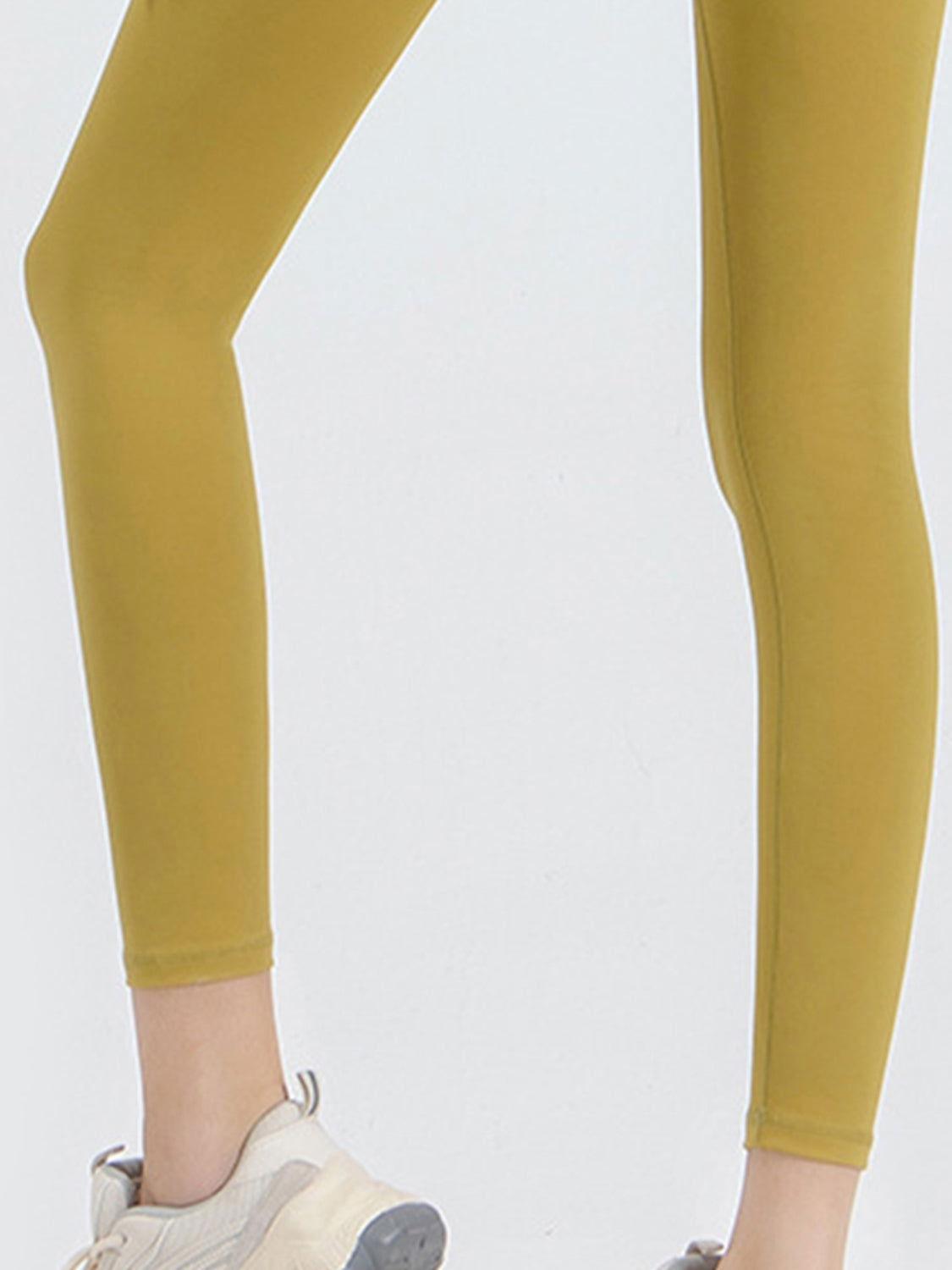 Wide Waistband Sports Leggings - Clothes For Her Online Store