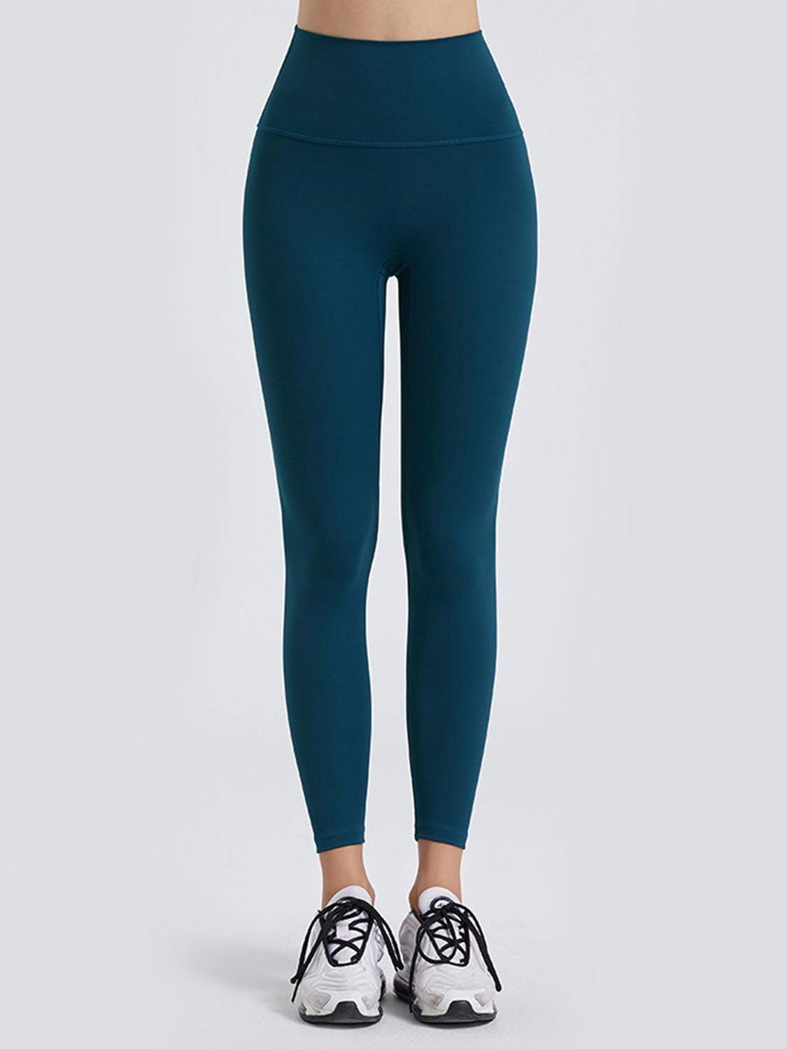 Wide Waistband Sports Leggings - Clothes For Her Online Store