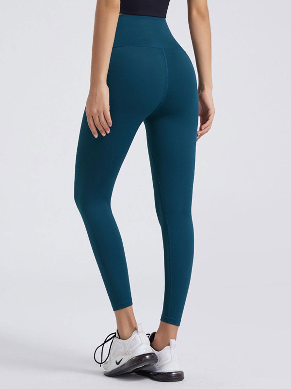 Wide Waistband Sports Leggings - Clothes For Her Online Store