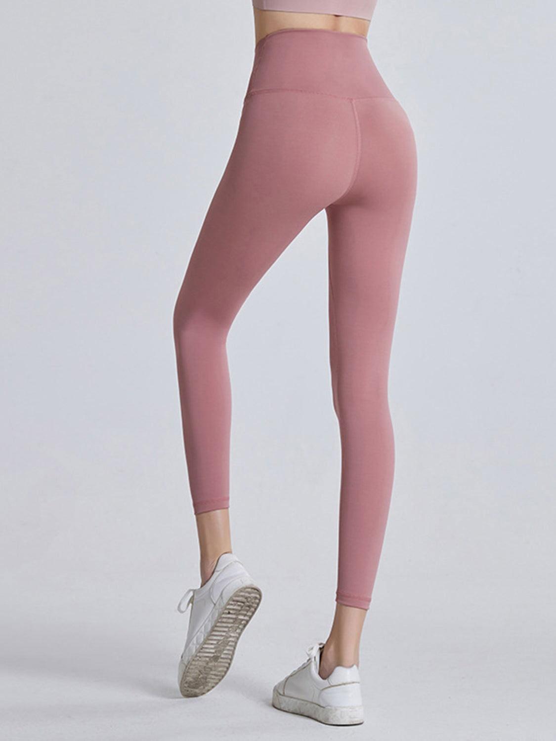 Wide Waistband Sports Leggings - Clothes For Her Online Store