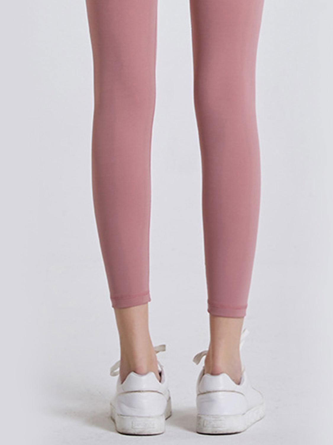 Wide Waistband Sports Leggings - Clothes For Her Online Store