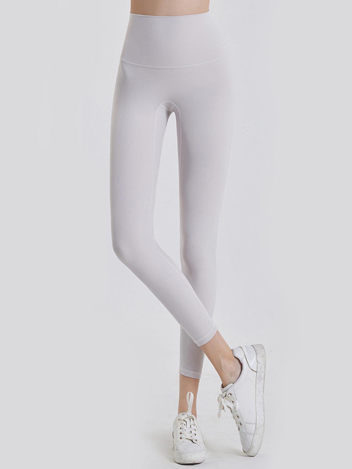 Wide Waistband Sports Leggings - Clothes For Her Online Store