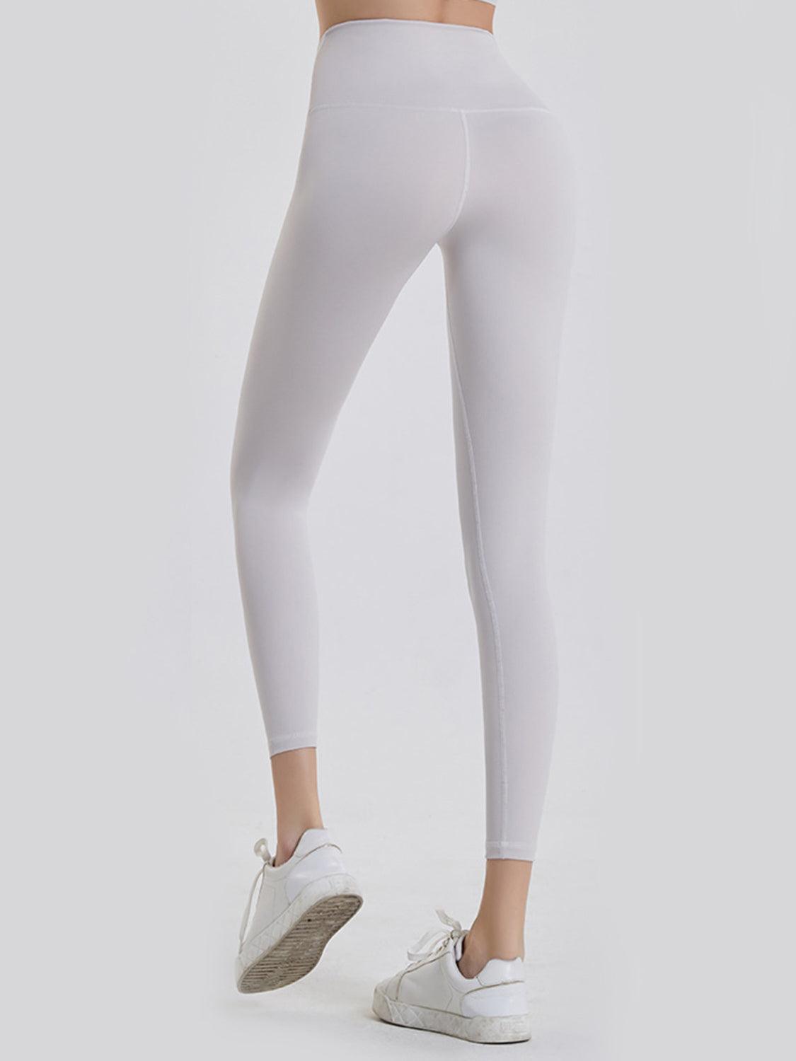 Wide Waistband Sports Leggings - Clothes For Her Online Store