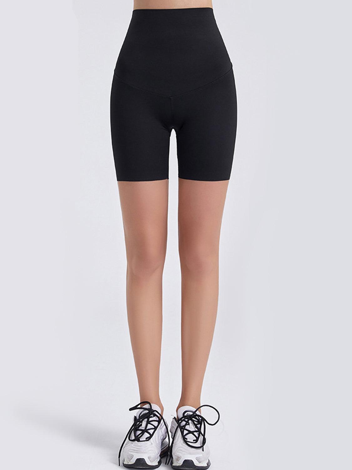 Wide Waistband Sports Shorts - Clothes For Her Online Store