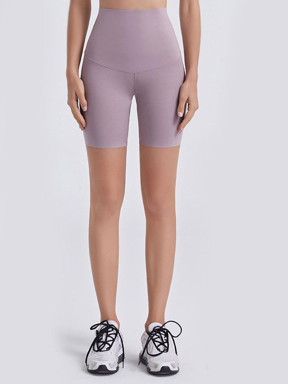 Wide Waistband Sports Shorts - Clothes For Her Online Store