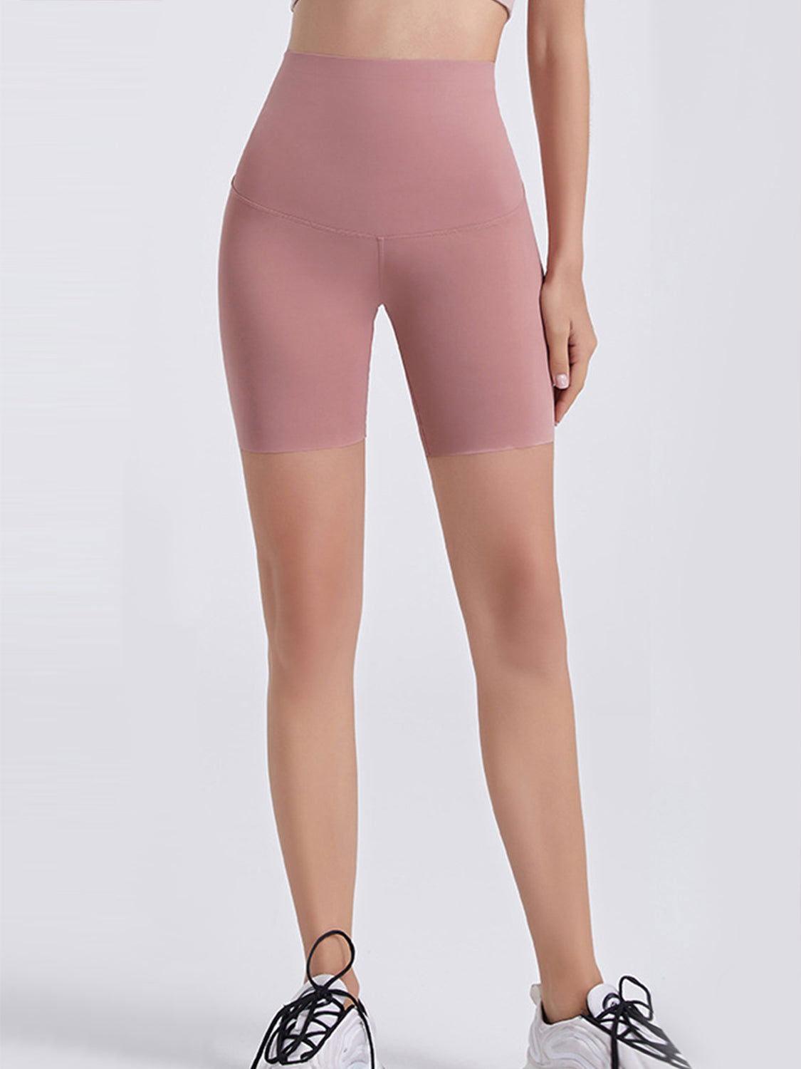 Wide Waistband Sports Shorts - Clothes For Her Online Store