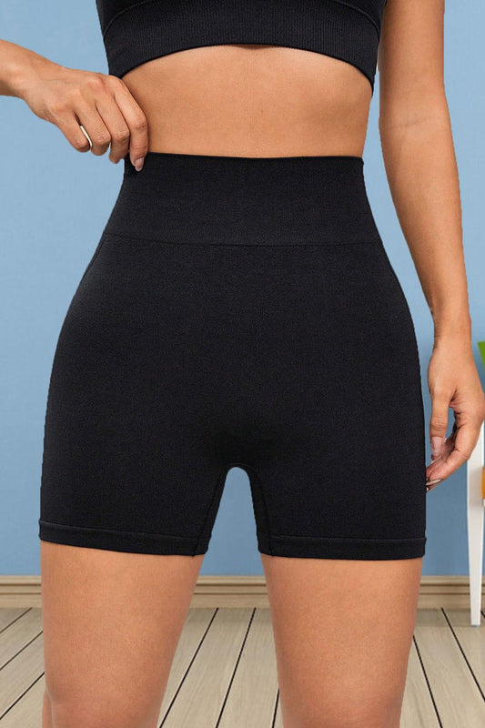 Wide Waistband Sports Shorts - Clothes For Her Online Store