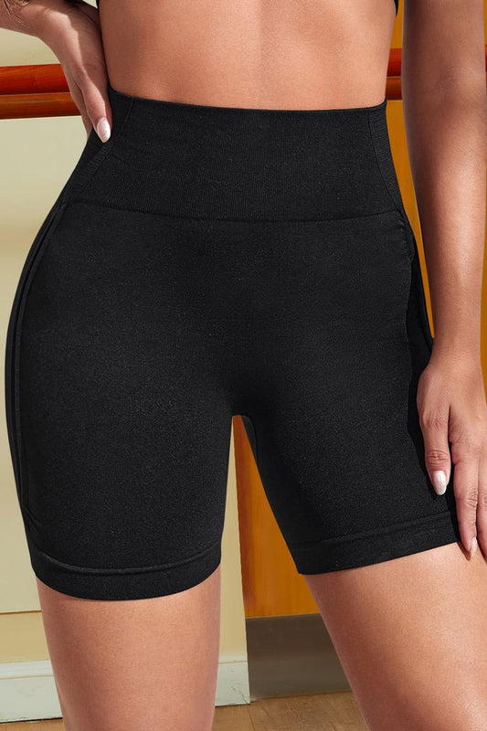Wide Waistband Sports Shorts - Clothes For Her Online Store