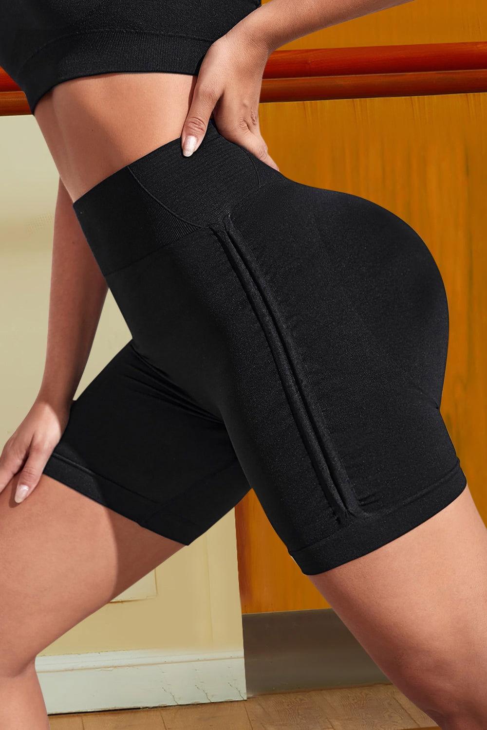 Wide Waistband Sports Shorts - Clothes For Her Online Store