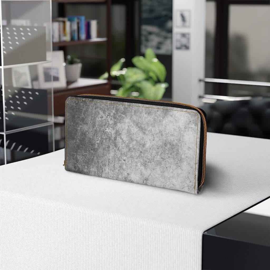 Womens Wallet, Zip Purse, Black & Grey - Clothes For Her Online Store