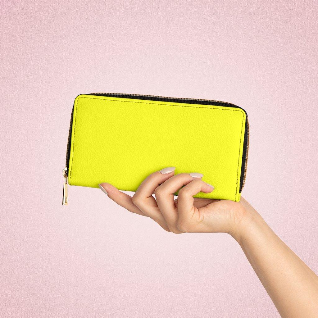 Womens Wallet, Zip Purse, Bright Yellow Purse - Clothes For Her Online Store