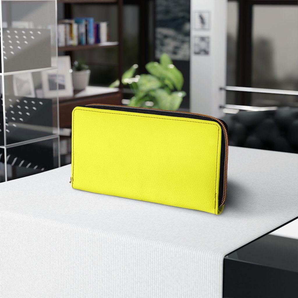 Womens Wallet, Zip Purse, Bright Yellow Purse - Clothes For Her Online Store