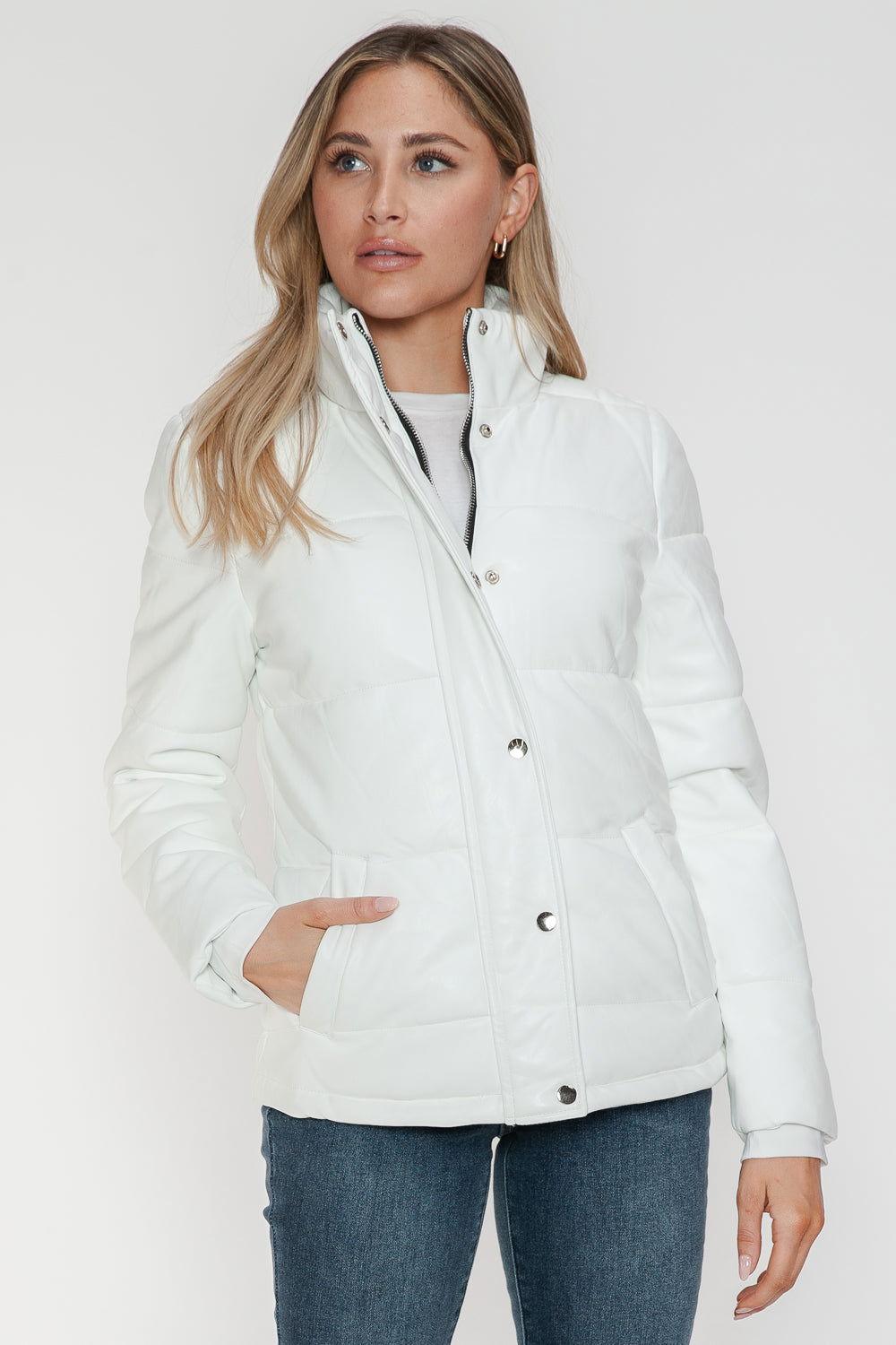 YMI Pocketed Zip Up Turtleneck Puffer Jacket - Clothes For Her Online Store