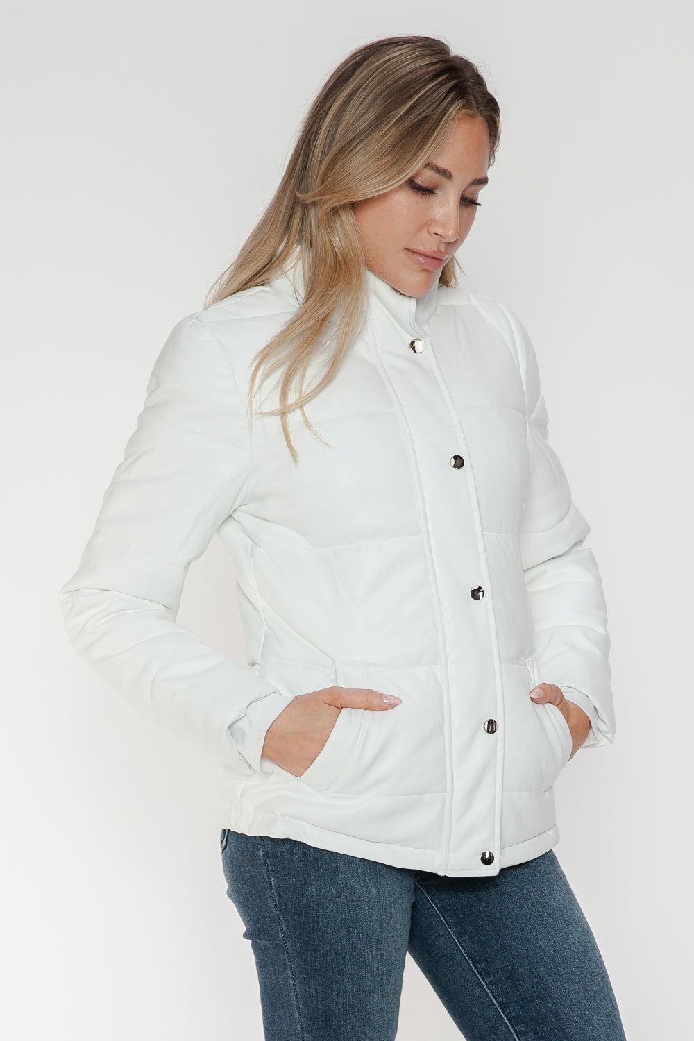 YMI Pocketed Zip Up Turtleneck Puffer Jacket - Clothes For Her Online Store