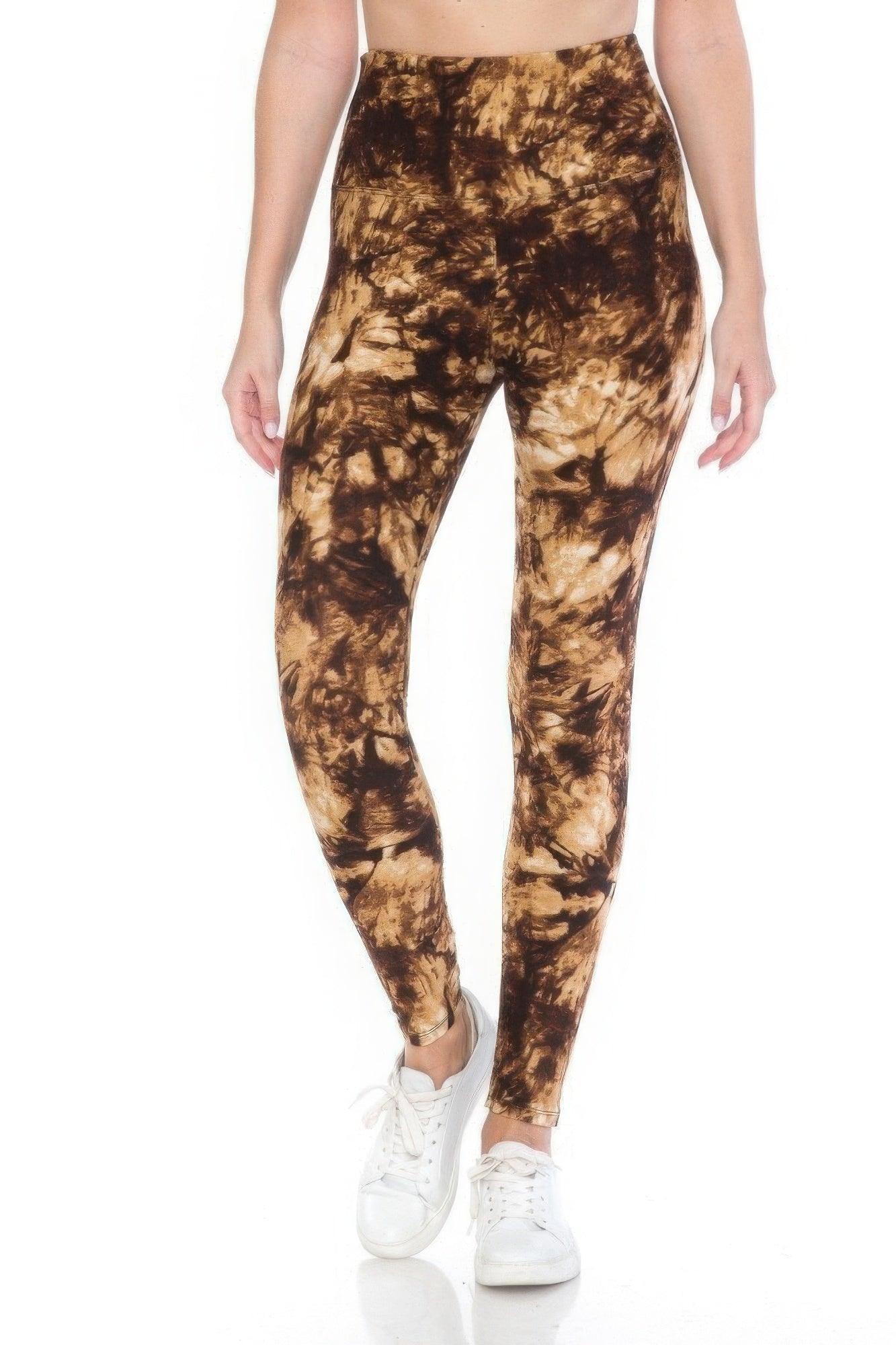 Yoga Wide Band Buttery Soft Print Leggings - Clothes For Her Online Store