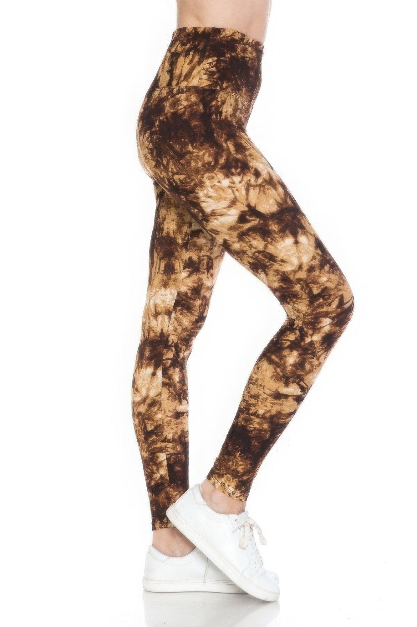 Yoga Wide Band Buttery Soft Print Leggings - Clothes For Her Online Store