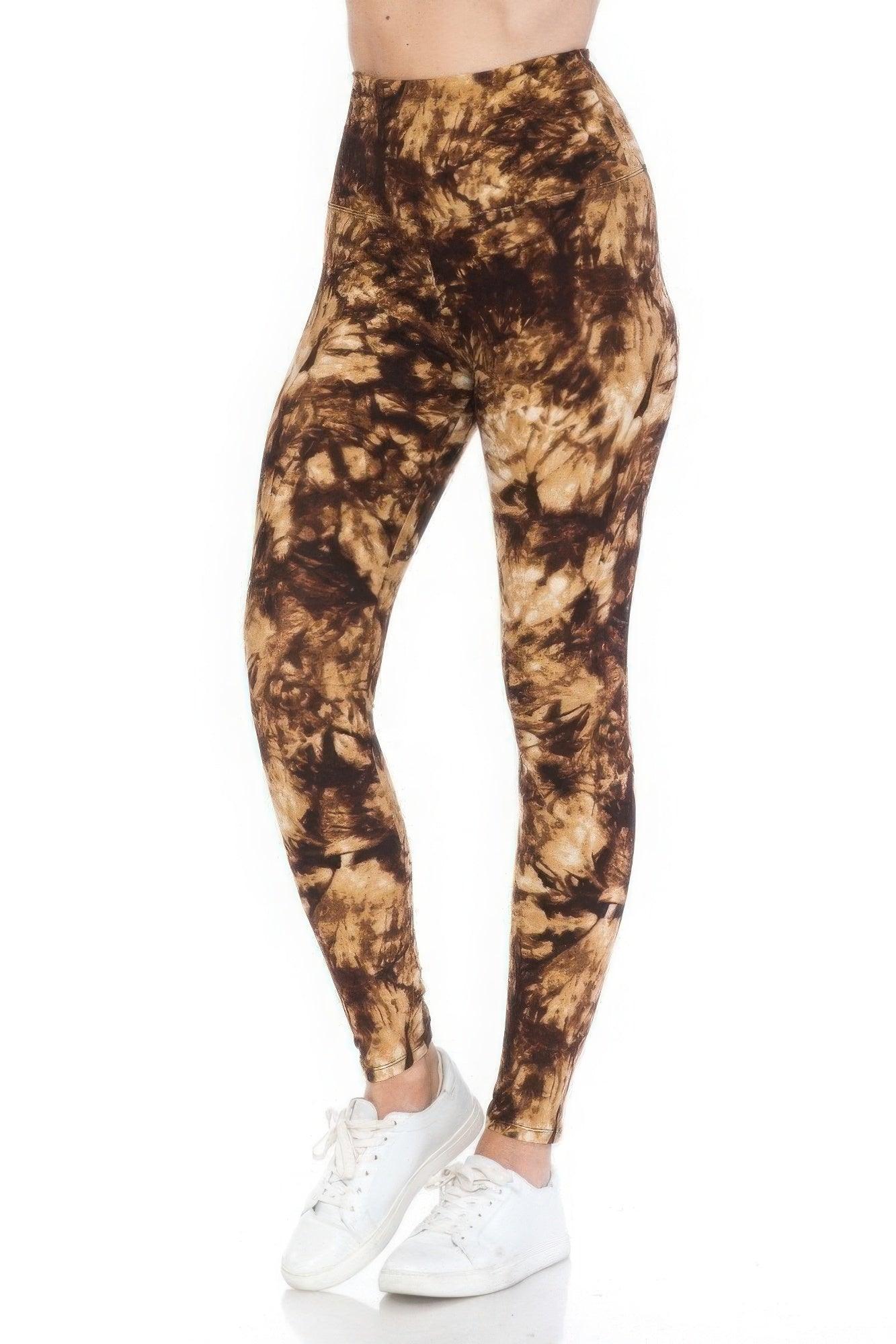 Yoga Wide Band Buttery Soft Print Leggings - Clothes For Her Online Store