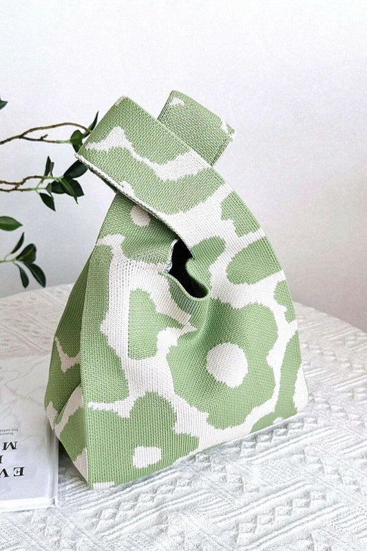 Zenana Flower Eco-Friendly Knitted Handbag - Clothes For Her Online Store