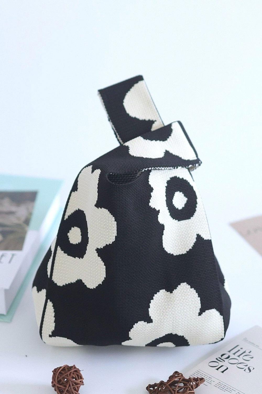Zenana Flower Eco-Friendly Knitted Handbag - Clothes For Her Online Store