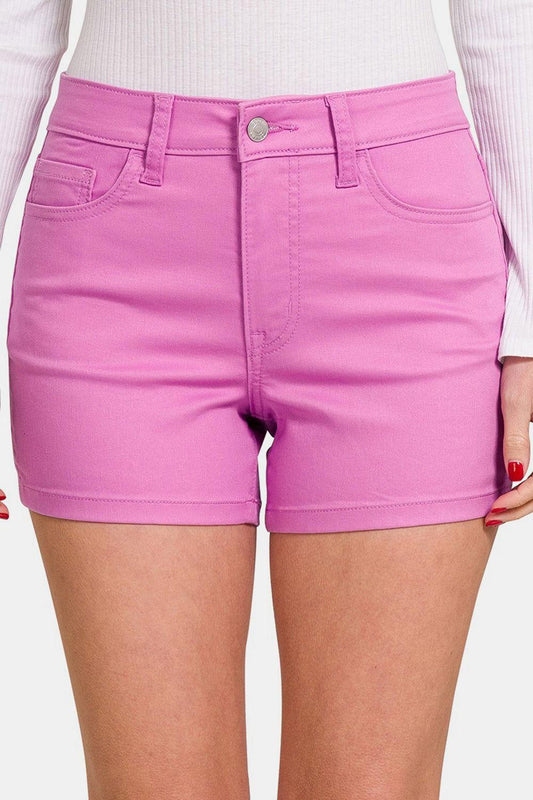 Zenana High Waist Denim Shorts - Clothes For Her Online Store
