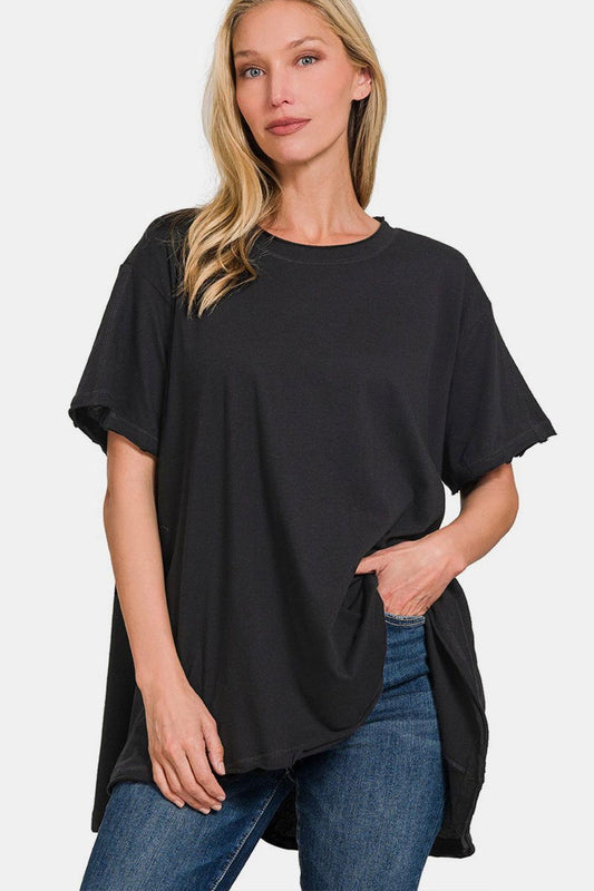 Zenana Round Neck Short Sleeve T-Shirt - Clothes For Her Online Store