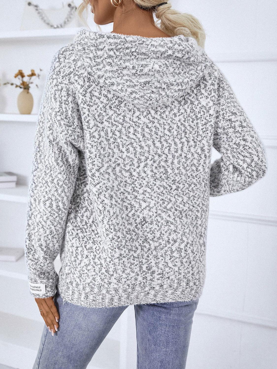 Zip-Up Hooded Sweater - Clothes For Her Online Store