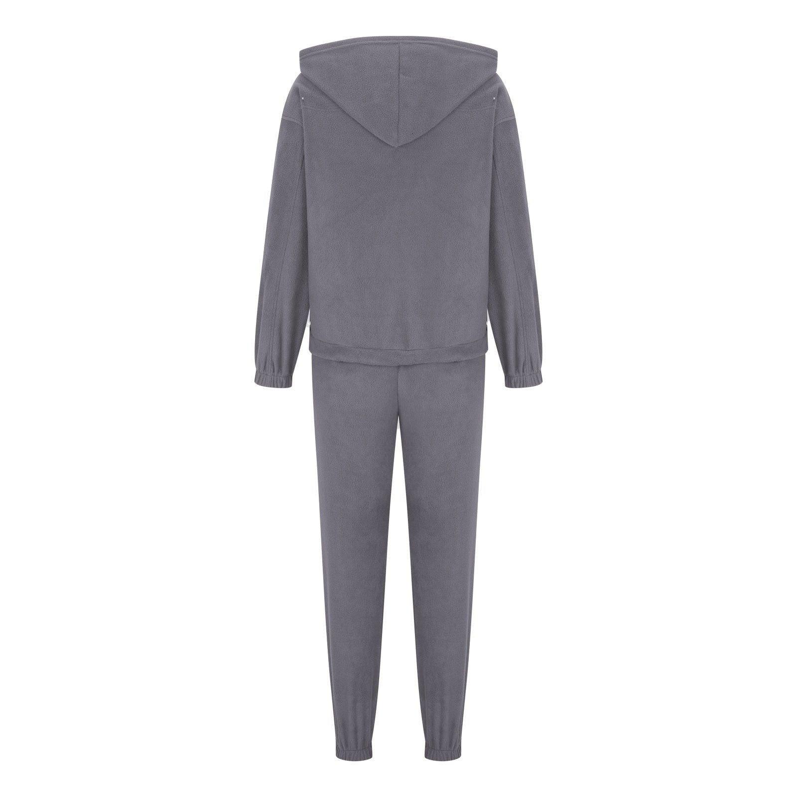 Zip Up Long Sleeve Hoodie and Joggers Set - Clothes For Her Online Store