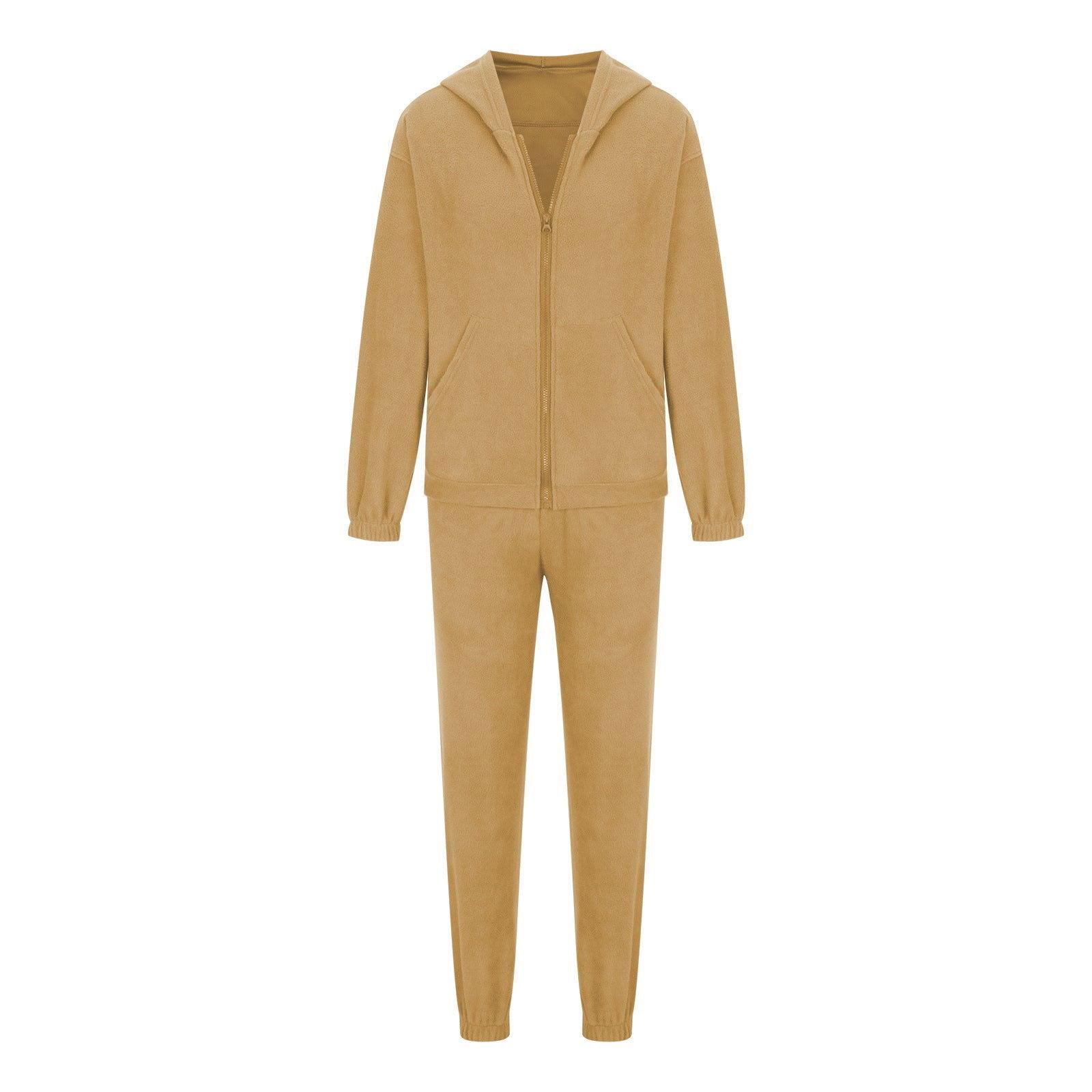 Zip Up Long Sleeve Hoodie and Joggers Set - Clothes For Her Online Store