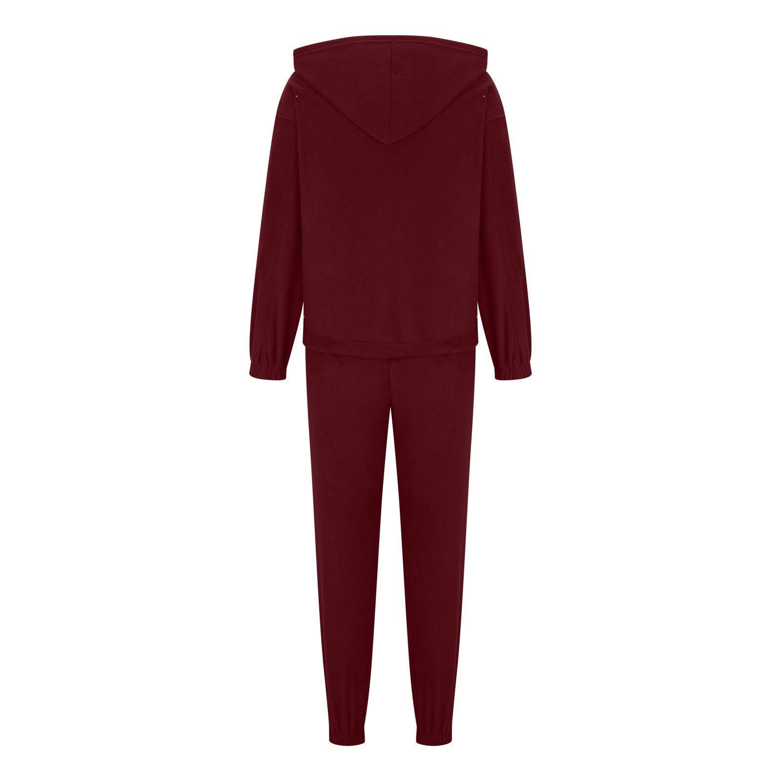 Zip Up Long Sleeve Hoodie and Joggers Set - Clothes For Her Online Store